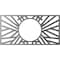 Ekena Millwork Hoover Architectural Grade PVC Pierced Ceiling Medallion, Nickel, 16"W x 8"H x 5 7/8"ID x 1/2"P CMPP16X08HOSNI - alternate 2